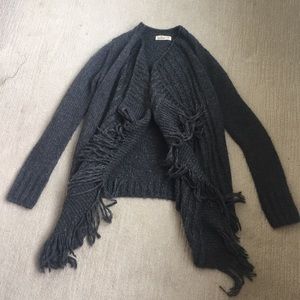 Charcoal knit cardigan